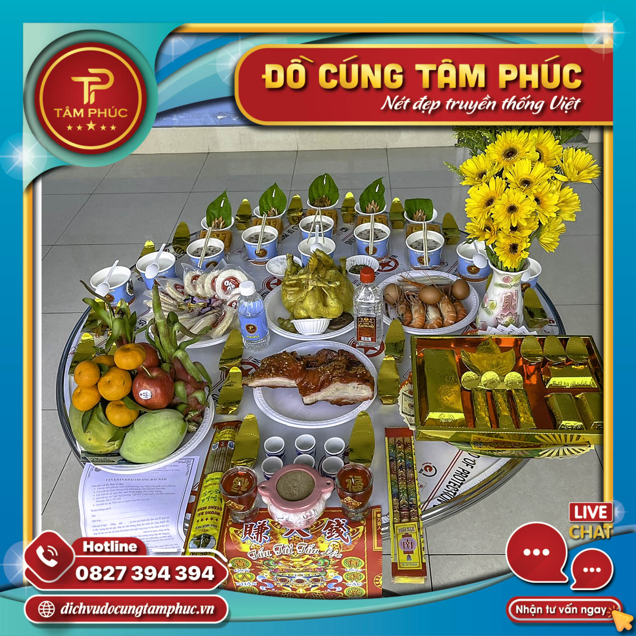 Chuẩn Bị Mâm Cúng Khai Trương Đơn giản